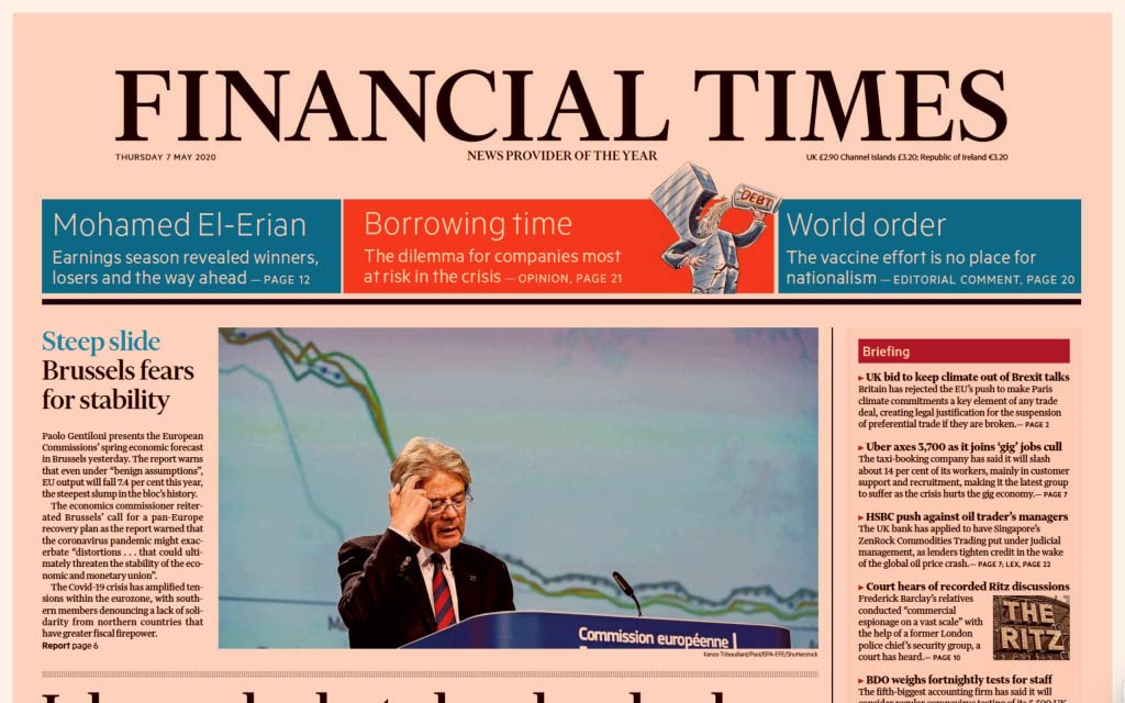 Check out Financial Times regularly