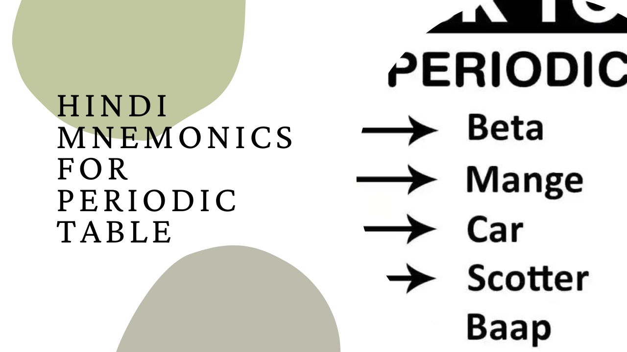 Hindi Mnemonics for Periodic Table
