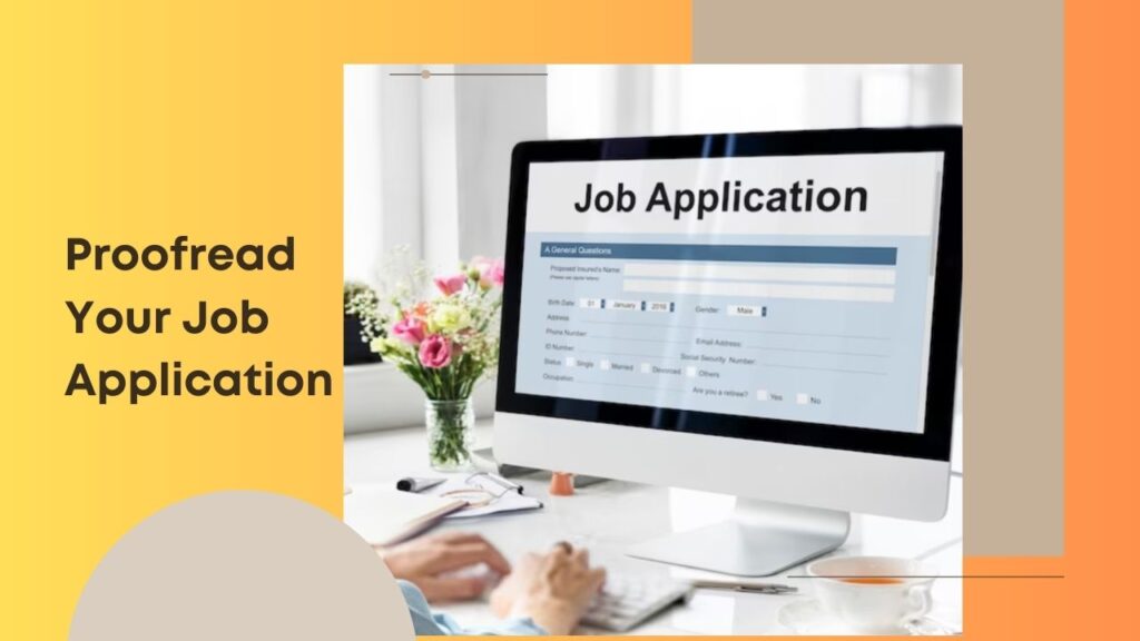 Proofread Your Job Application