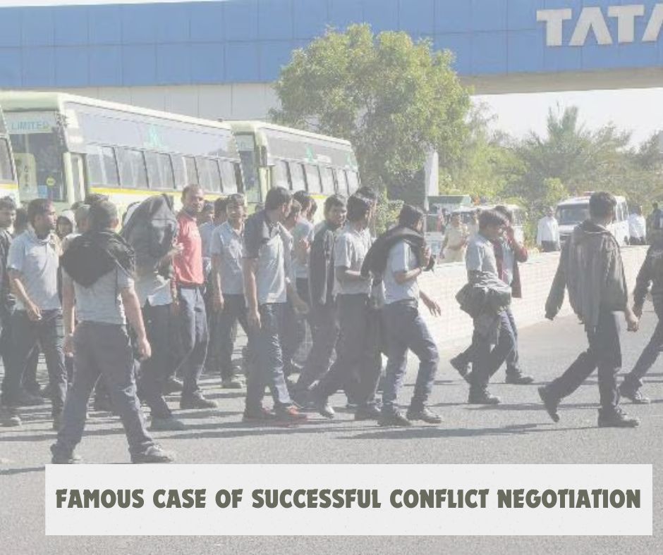 The 2014 strike in the Tata Motors plant is a famous case of successful conflict negotiation here