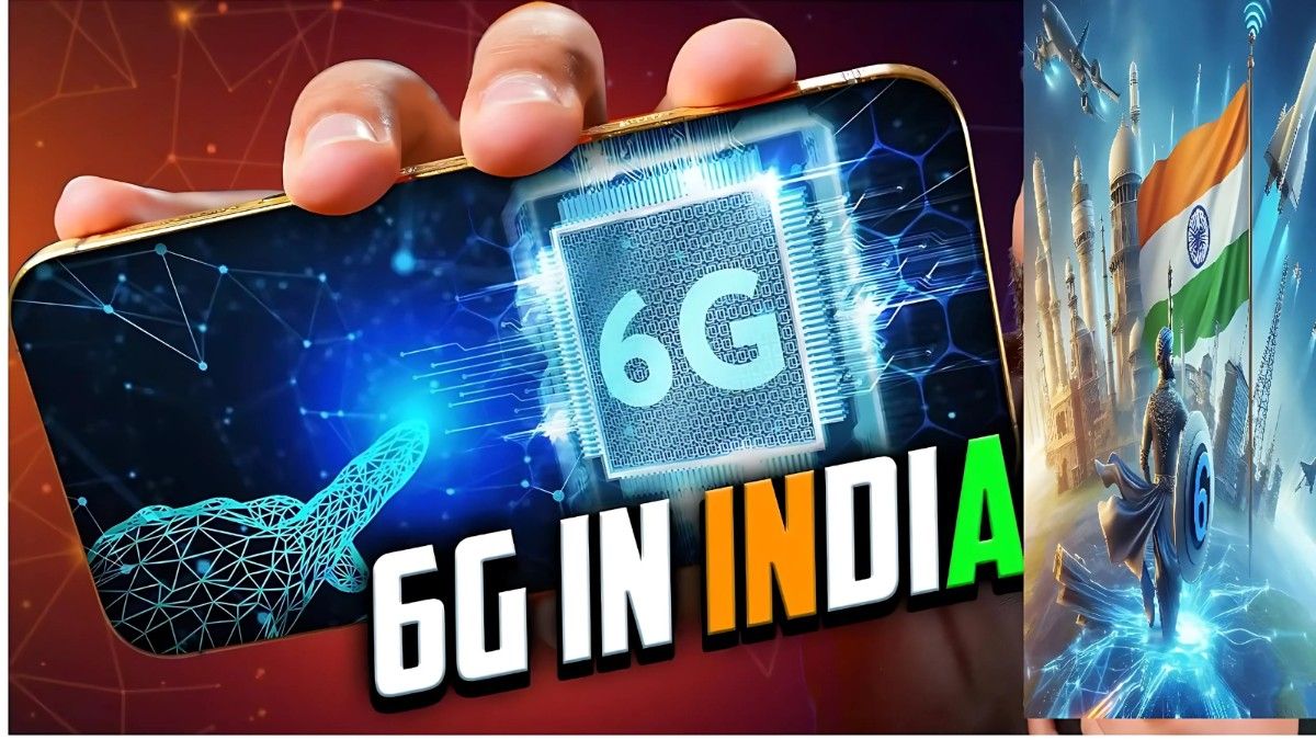 A graphic depicting the development of 6G in India, with repeated emphasis on the prevalence of 5G technology in the country